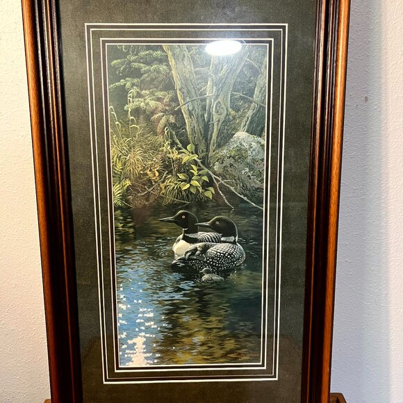 Wild Wings Dancing Water Loons by Persis Clayton Weirs - Hand Signed - Picture 1 of 5